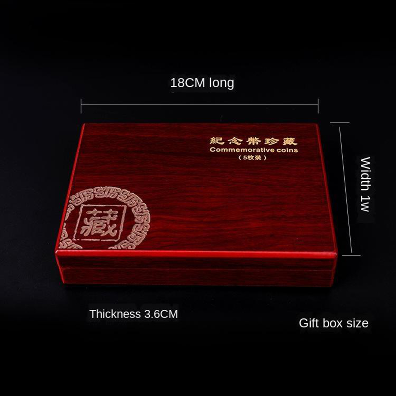 Coin Box Storage Holder, Commemorative  Protection, Wooden Commemorative