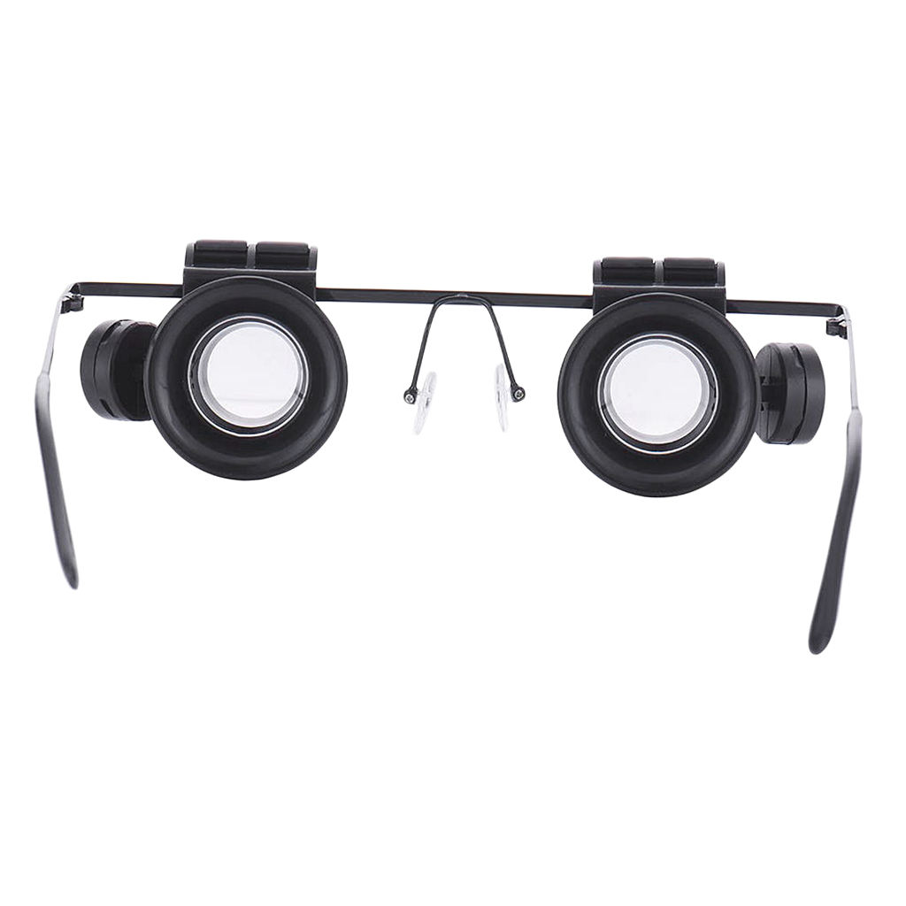 20x Head-mounted Magnifier Magnifying Glasses Lens W/ LED Light Lllumination