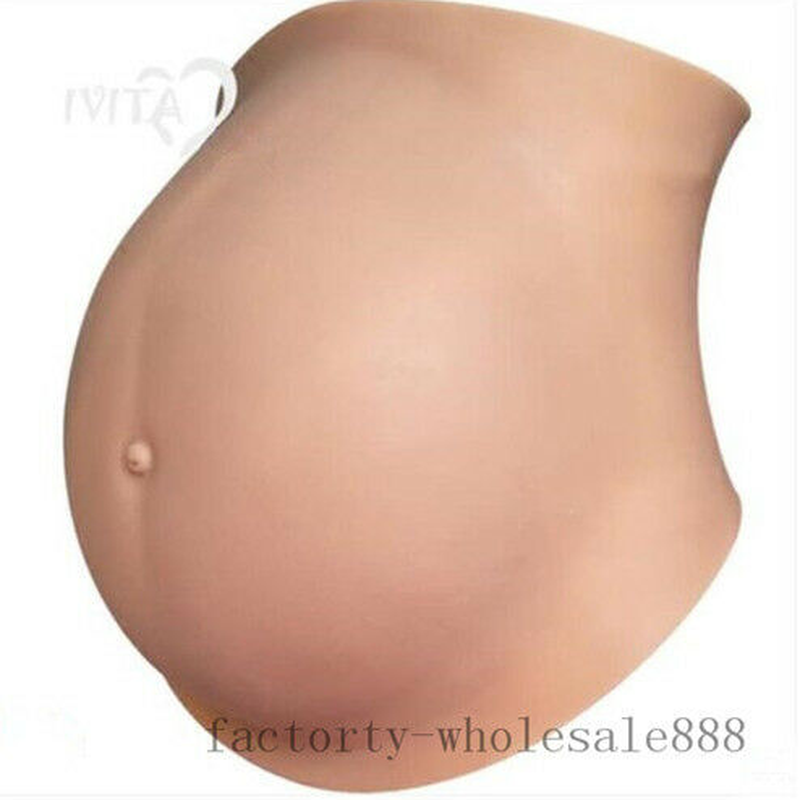 Silicone artificial falso barriga maternidade licença adereços