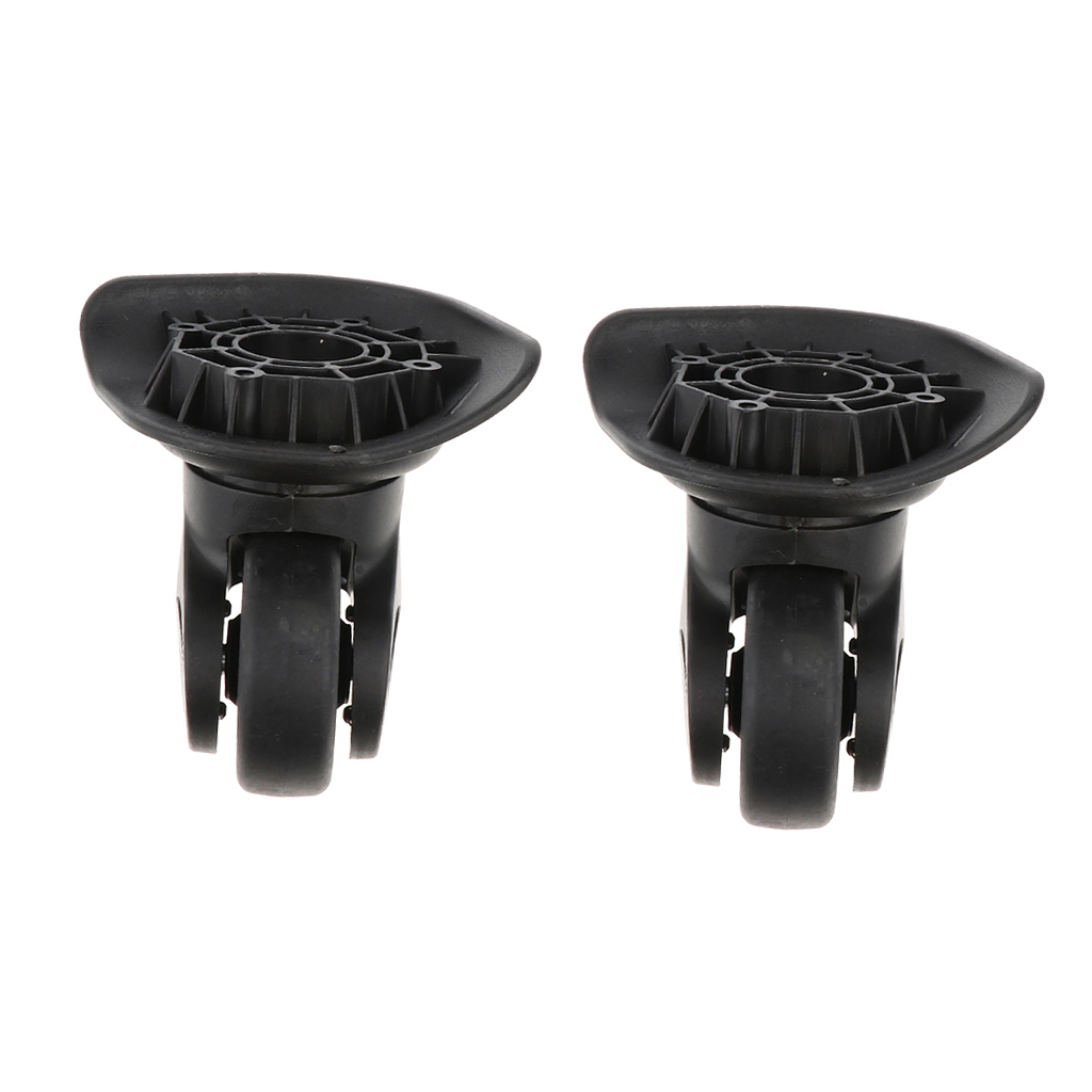 1 Set (2 Pcs) Suitcase Wheels Replacement Suitcase Fixed Spare Casters Black -Loading Bearing
