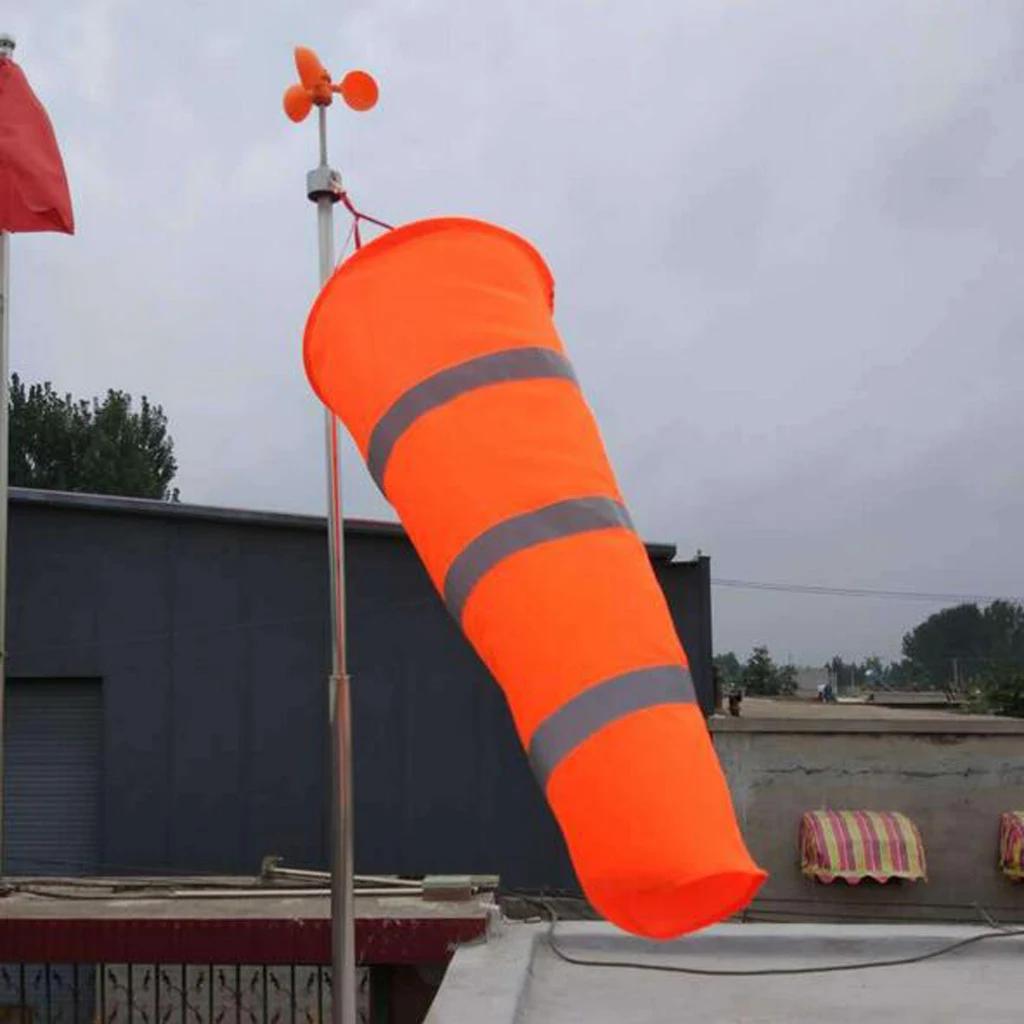 Outdoor Windsack Windmessgerät Windsock Bag 80cm Rip-Stop Wind Measurement+Haken 