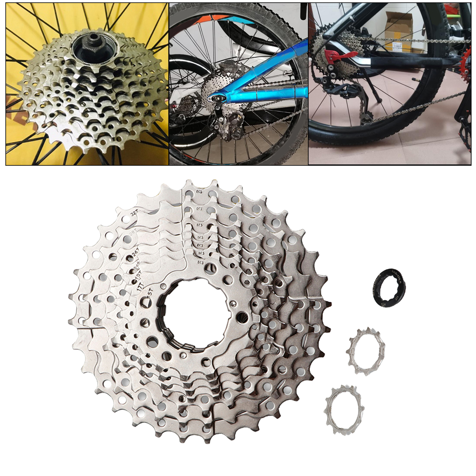 Mountain Bike Cassette Freewheel 8S 9S 10S 11S 12S 11-32T/36T/40T/42T/46T/50T - Easy Installation, High Performance, Smooth