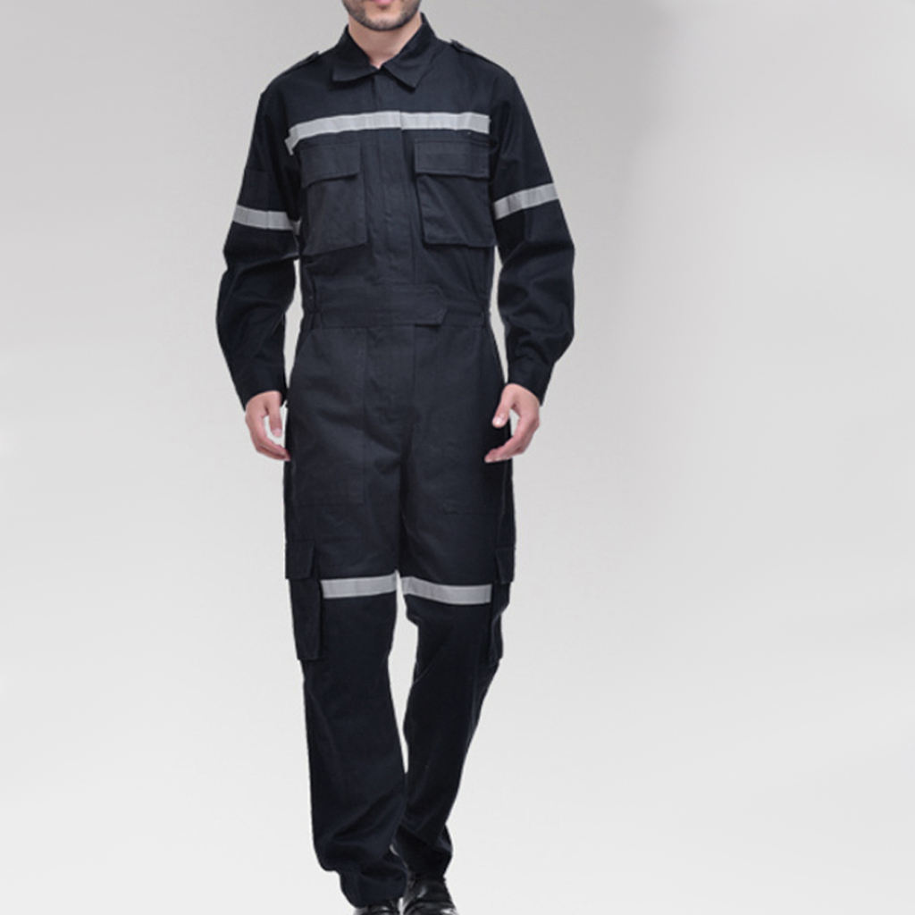 Overall Boilersuit Coverall Workwear Boiler Suit w/ Reflective Strip S-XXXL