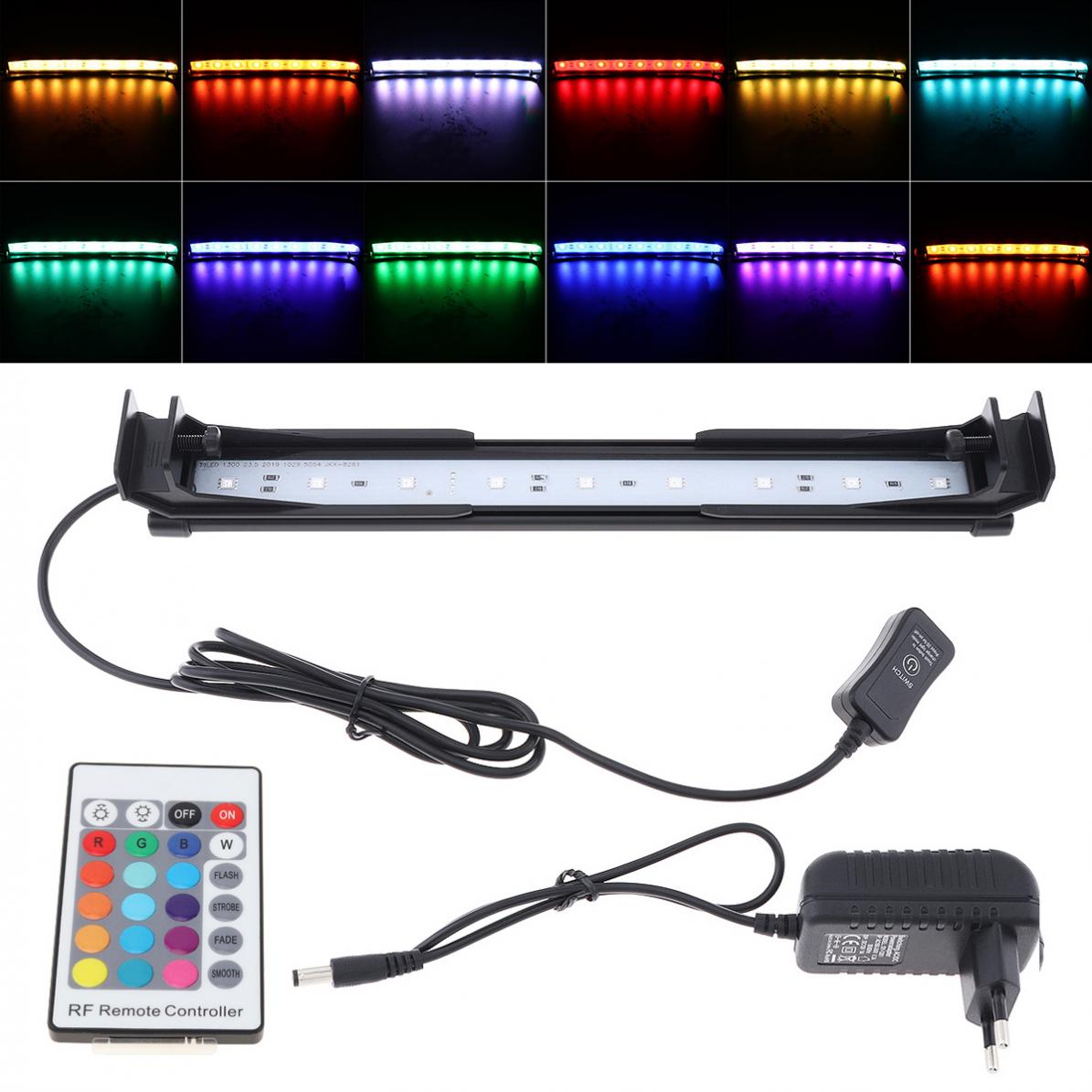 Conduziu a Lâmpada Extensível do Tanque de Peixes do Suporte Impermeável com Controle Remoto para a Luz Aérea do Aquário 22-72cm 1 High Quality Luzes e Iluminação