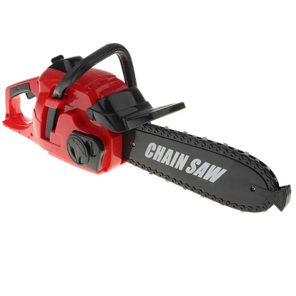 Electric Plastic Chainsaw Hand Tool with Sounds Kids Tools Boys Toys Set