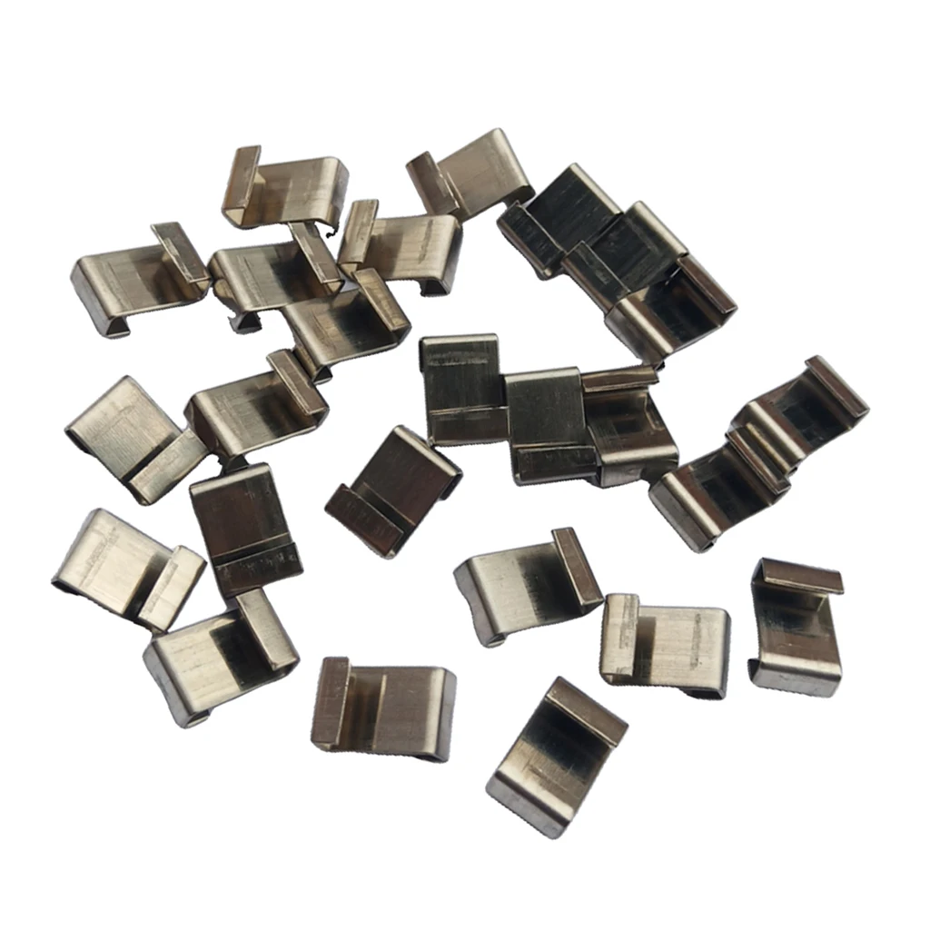 25pcs Stainless Steel Z-Lap Type Greenhouse Glazing Clips Garden Supplies