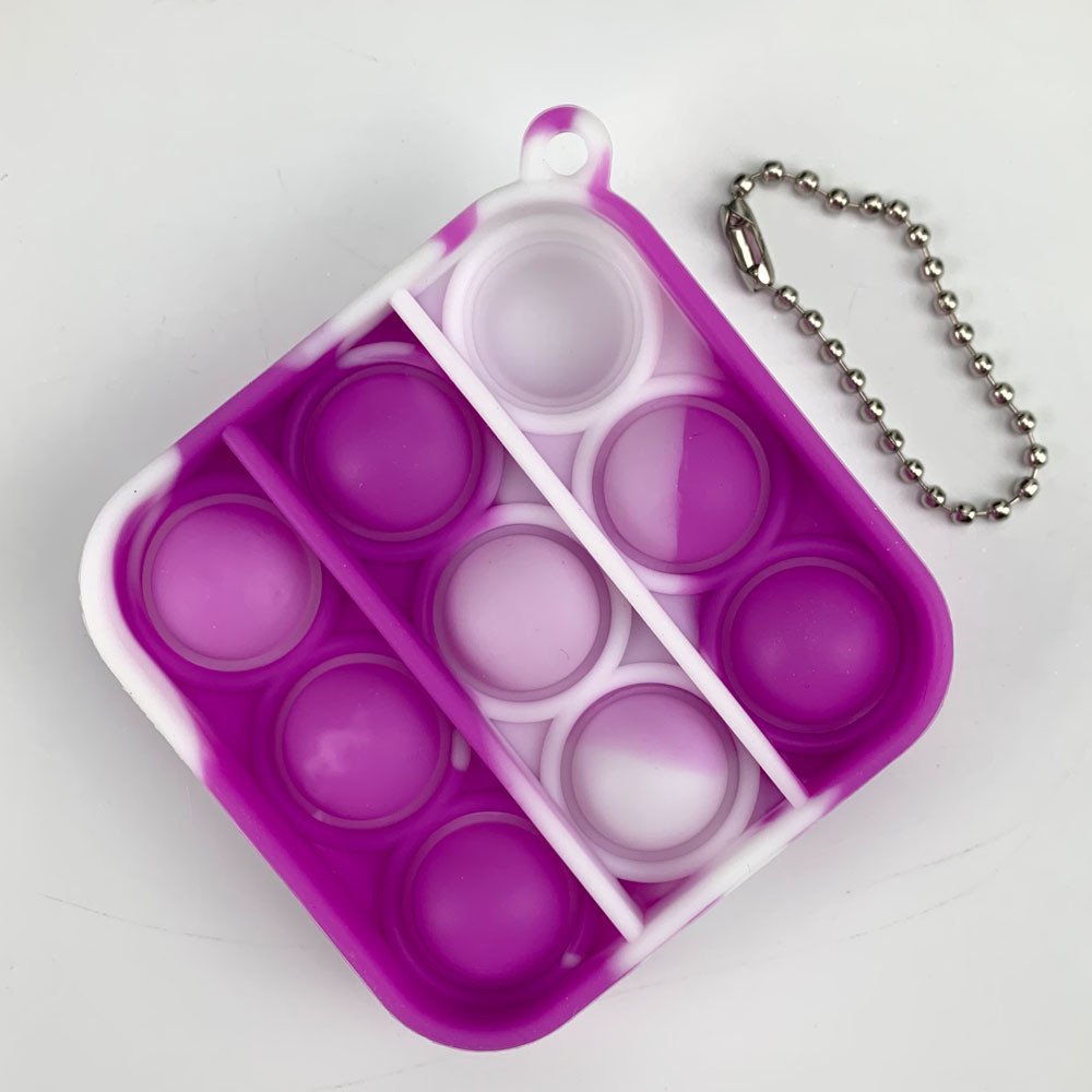 Porte-clés Fidget Avec Lumières - 4 Boutons Clicky, Jouet Anti-Stress Pour Clavier Mécanique - Pour Étudiants, Adultes