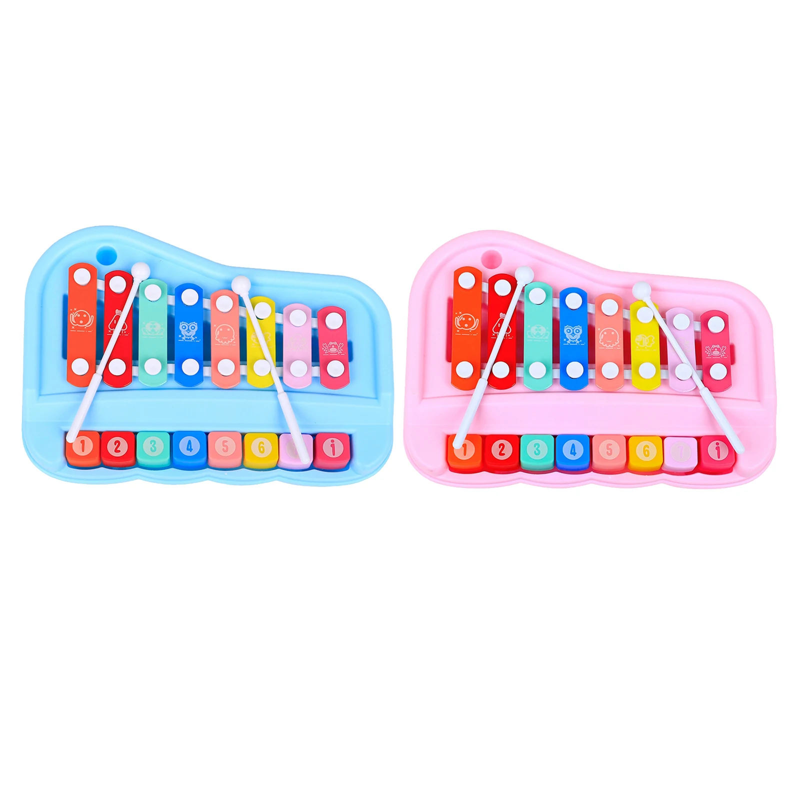 Baby Music Instrument Toy Wooden Xylophone Children Kids Musical Toys w/ Safe Mallet Musical Cards Xmas Gifts