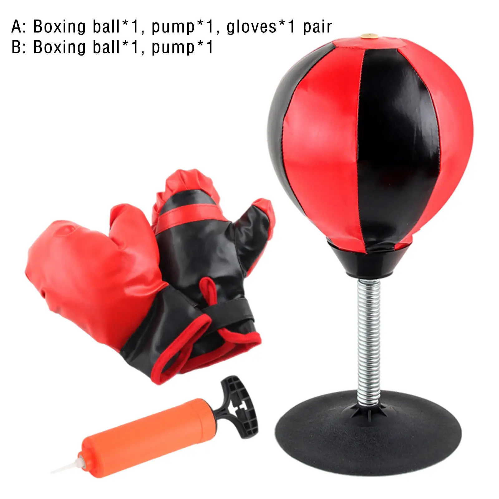 PU Leather Desktop Punching Bag  Punching Bag Fitness Punching Bag Bodybuilding Punching Bag with Ball Toy Table Stand Bag