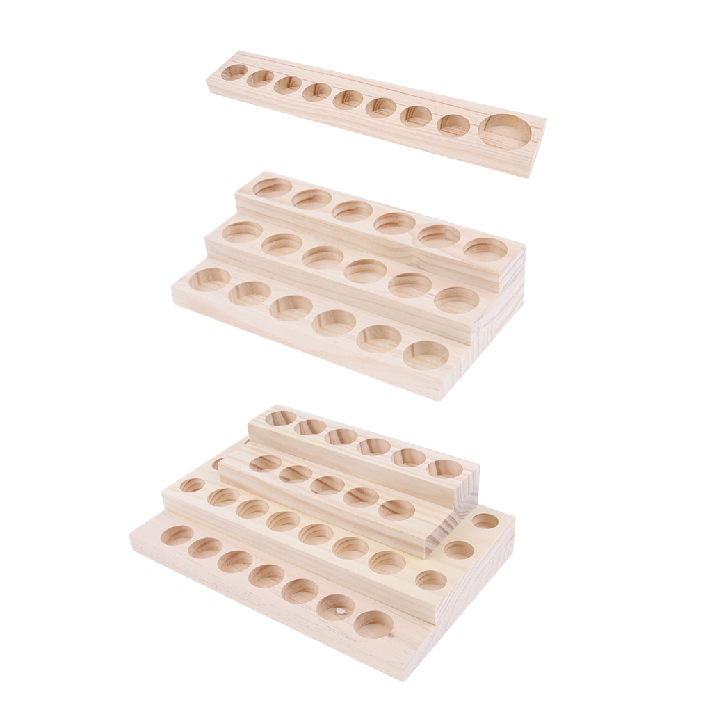 Aromatherapy Essential Oil Display Storage Organizer Rack Stand Holder Wood