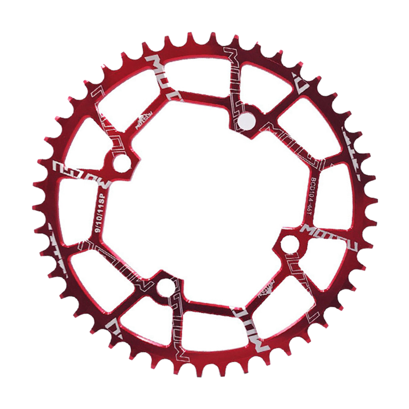 Ultralight Bike Chainring 40T~52T Single Speed Narrow Wide 104BCD Chainwheel Round Chain Wheel Component Parts