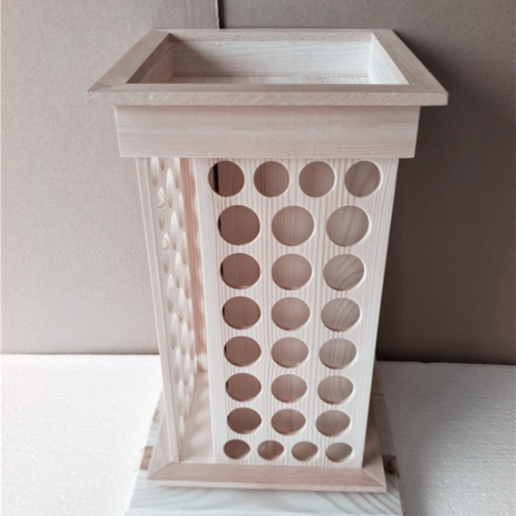 Rotating Wood Essential Oil Perfume Display Rack Stand Organizer Holder