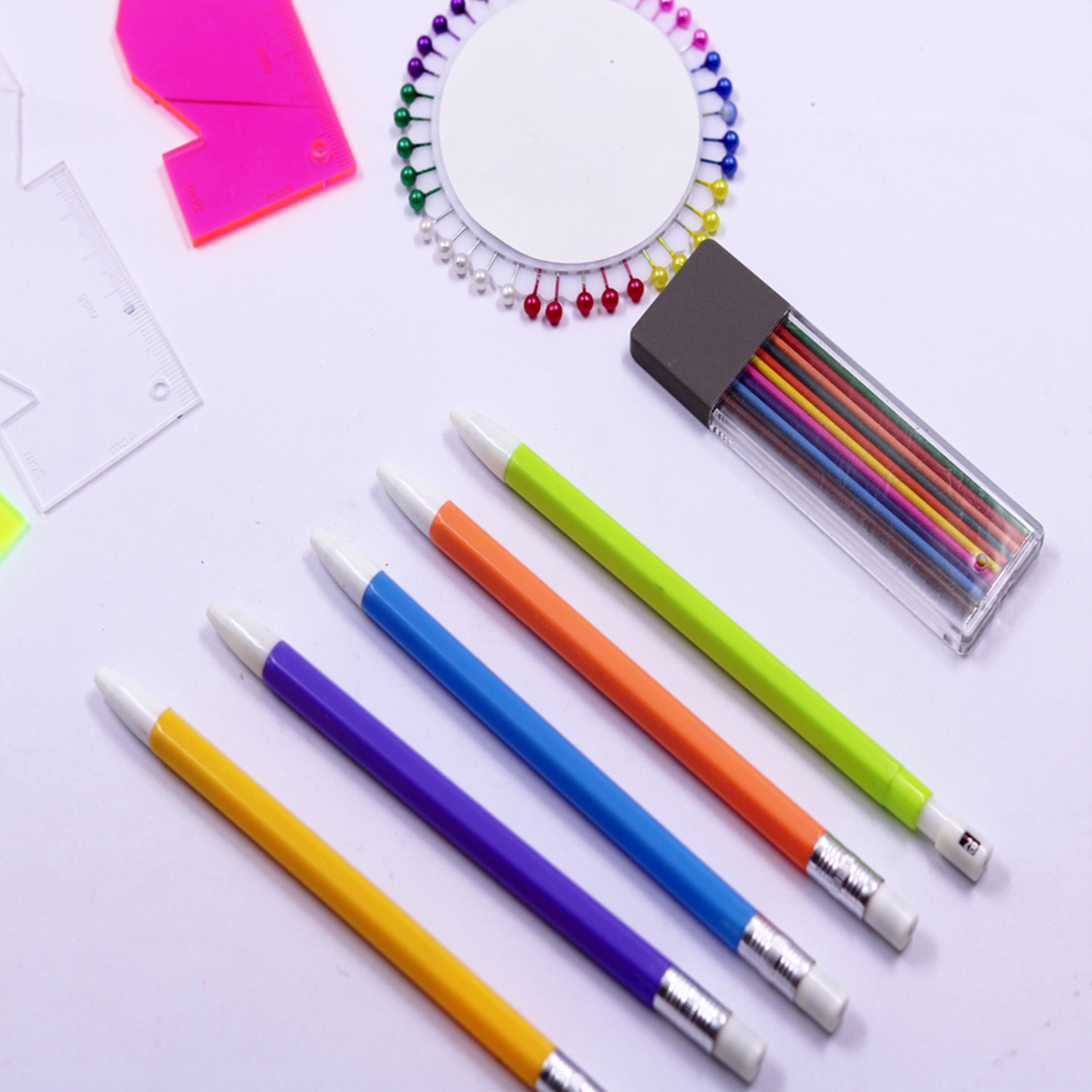 Colorful Tailor Chalk Pencil Crafting Cartridge Leather Fabric Cloth Marker