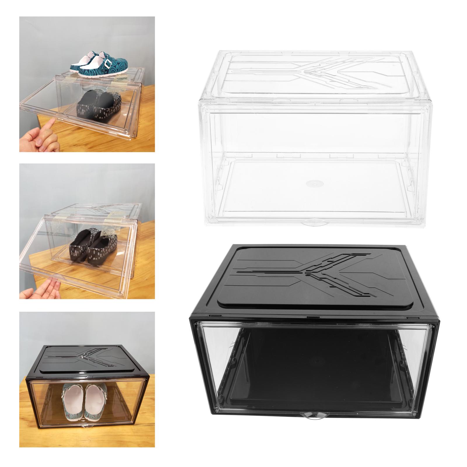 Shoe Box Transparent Shoe Storage Boxes Drawer Containers Case for Women/Men