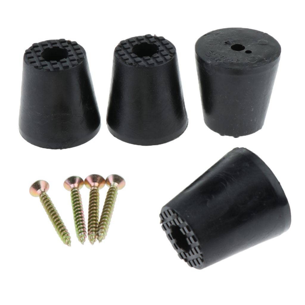 4pcs Wooden Furniture Rubber Feet Table Chair Leg Riser Floor Protector