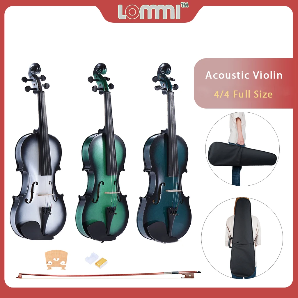 4 violino stradivari violino acústico violino com caso arco rosin corda