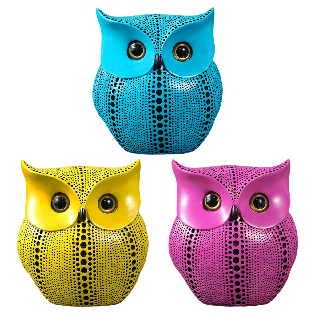 Resin Owl Statue, Home Livingroom Bookcase Animal Figurines Decoration, Bedroom Office Home Decor, Night Owl Sculpture