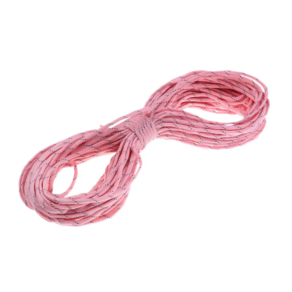100FT 9 Core Strand Luminous Paracord Parachute Cord Reflective Rope - Choice of Color