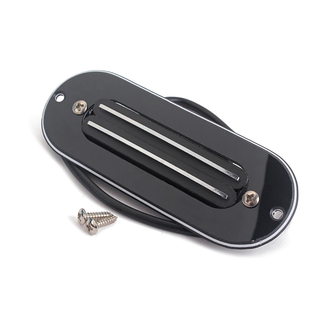 Black Dual Hot Rail  Pickup with Screws for Cigar Box Guitar Parts