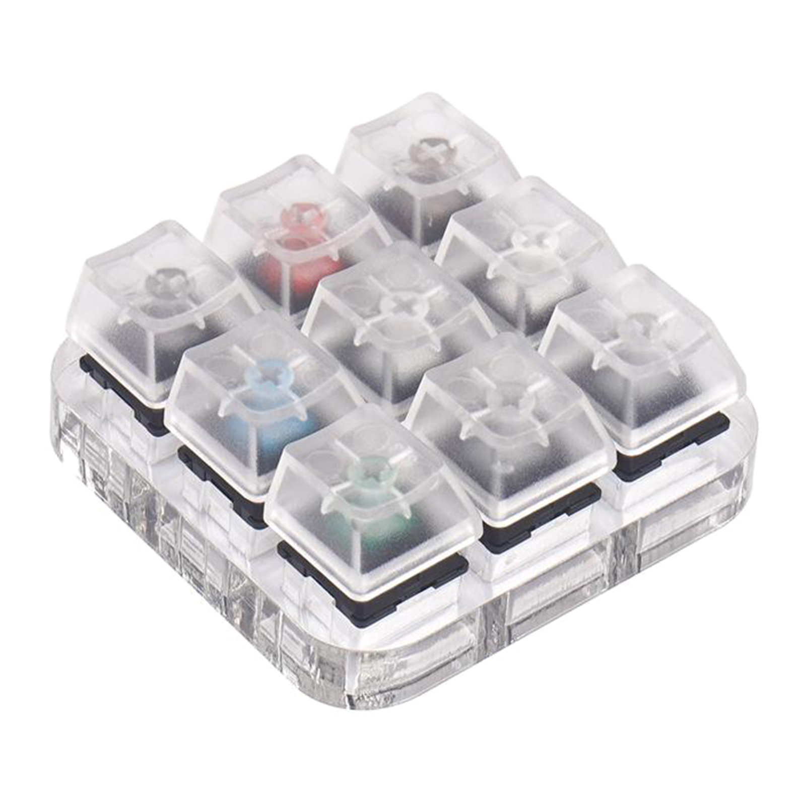 9 Key Switches Shaft Testing Tool Translucent Keycaps Mechanical Keyboard Switch Tester