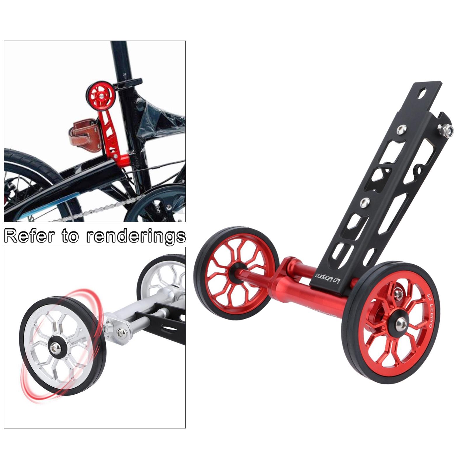 High Strength Easy Wheel Bottle Holder 2-In-1 Bracket Water Parking Stand Pushing for Birdy Folding Bike 1-2-3 Series Rear Rack