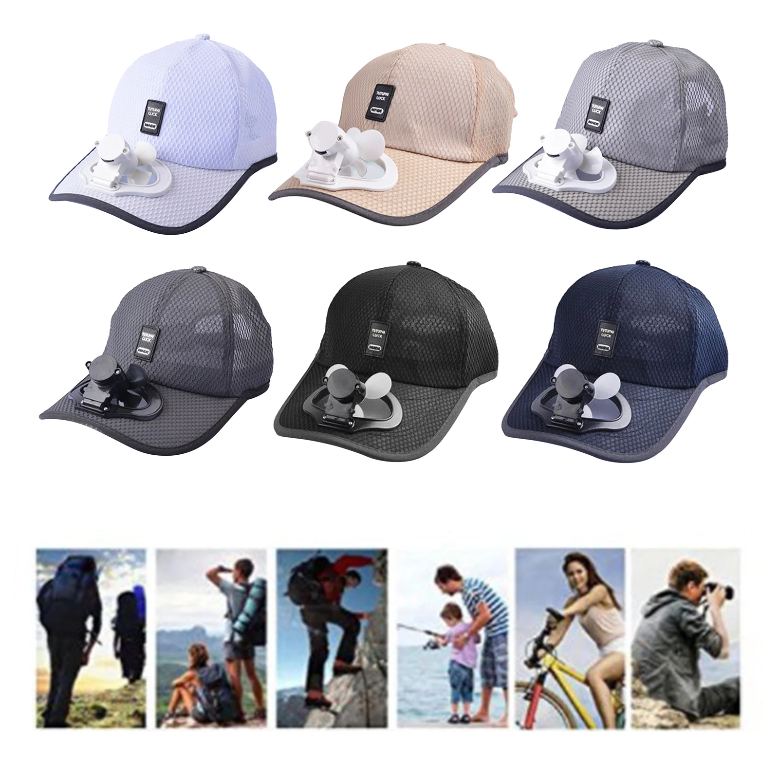 USB Cooling Fan Baseball Cap Breathable Sun Hat Camping Travel Sun Shade Cap Outdoor Sport Camping Hiking Shade Sun Hat