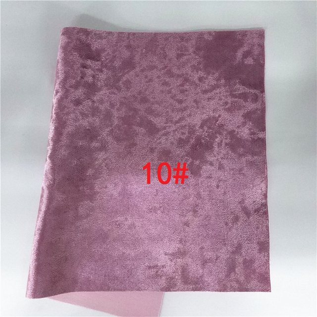 Crushed Velvet Fabric with Felt Backing Synthetic Leather Vinyl Sheets  Velvet Leather Sheets For Earrings bag Bows DIY GM3249C