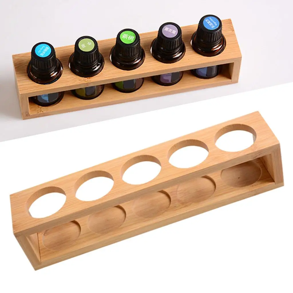 Rustic Wood Essential Oils Storage Rack Holder Stand Organizer Tray Container Case Duoteri Oil Bottle Display Holder Bedroom