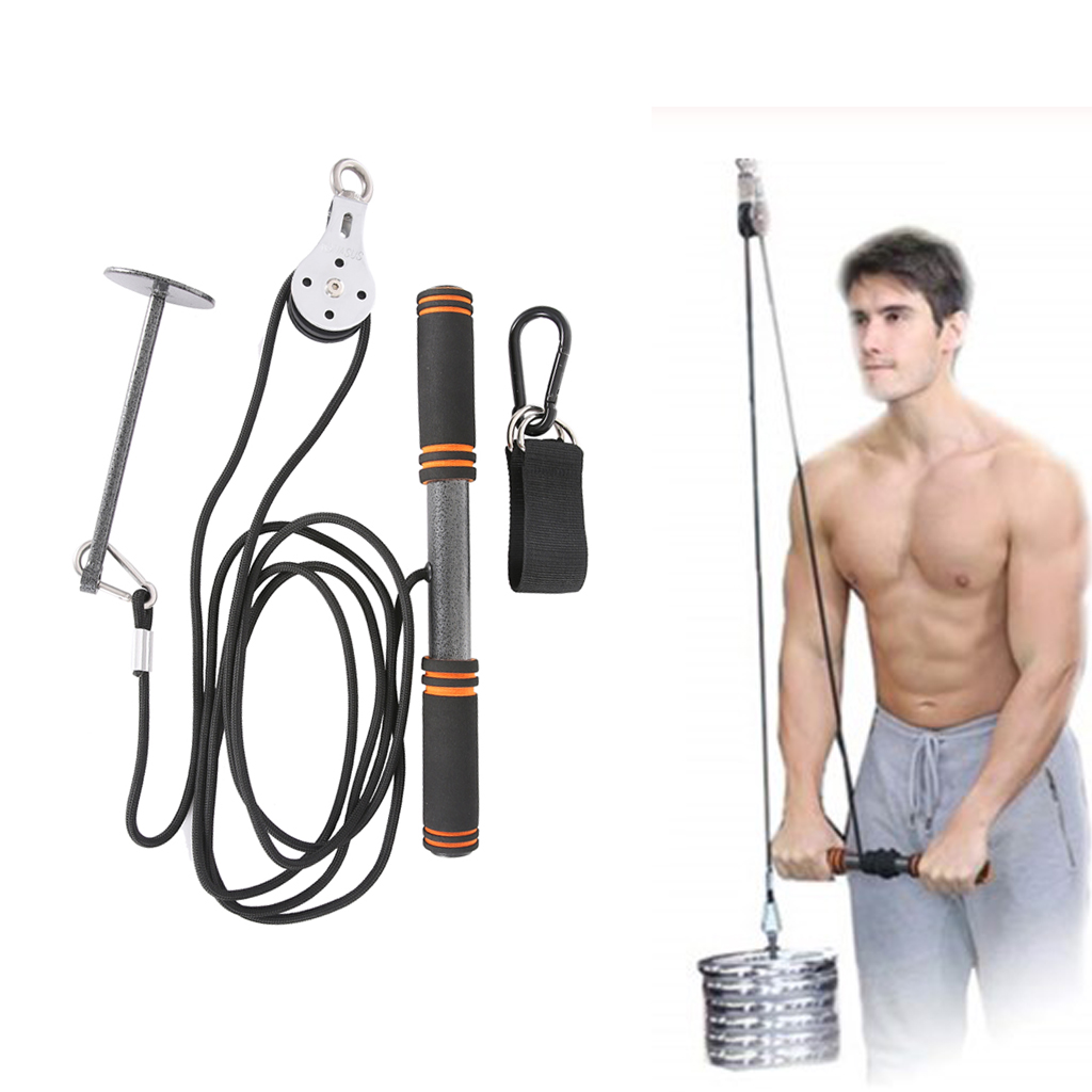 Biceps Triceps Trainer Pull Down Rope Arm  Pulley Cable Machine System