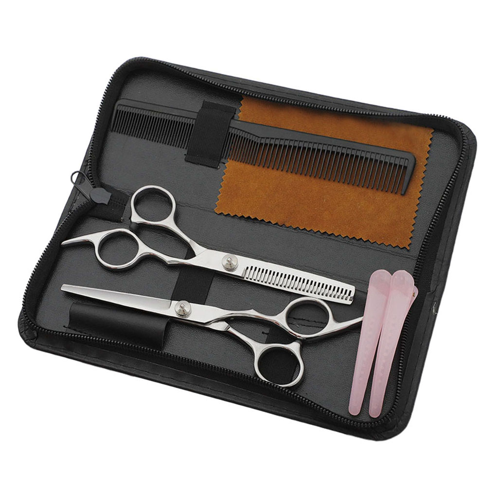 8Pc Professional Salon Hair Cutting Scissors Thinner Barber Shears  Kit