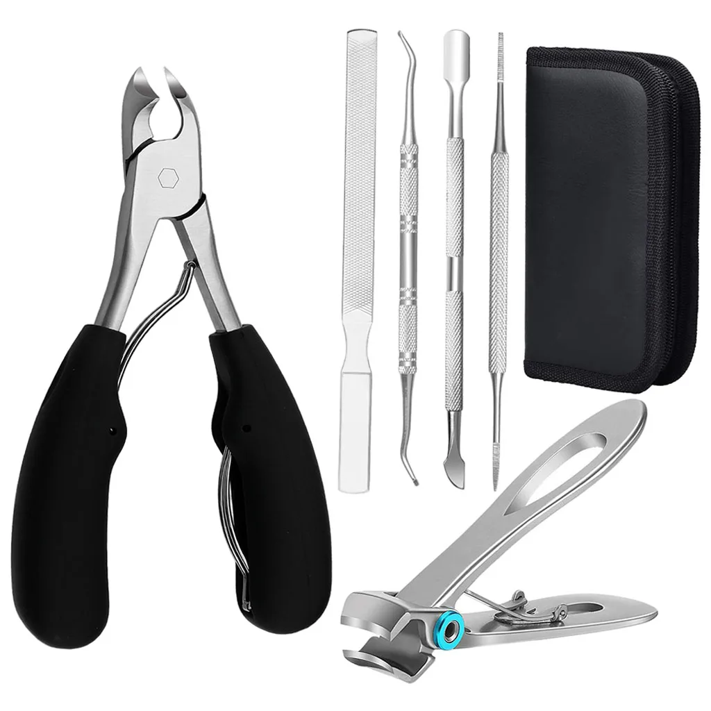 6 Pieces Toenail Clippers Set Stainless Steel Pedicure Clippers for Family, Seniors, Durable and Sharp