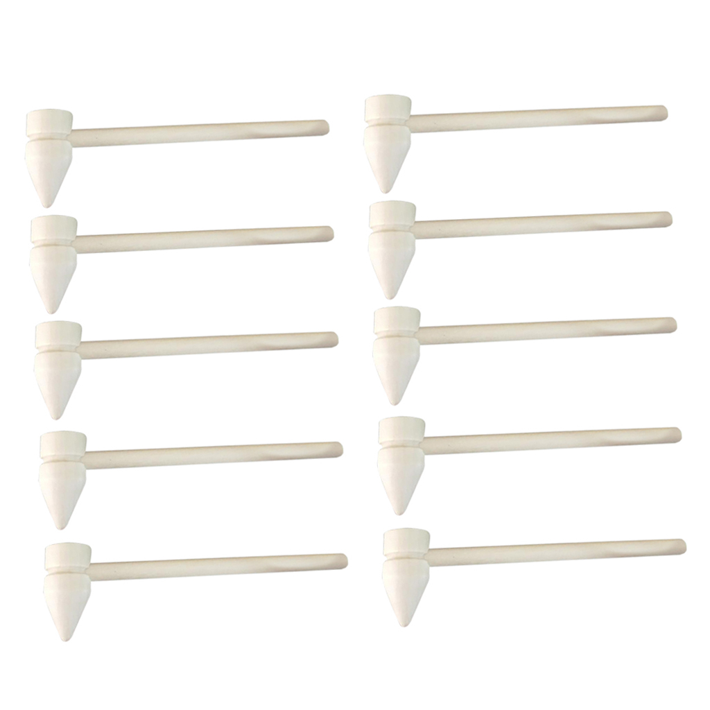 10Pcs Natural Unfinished Wood Mallet Leathercraft Punch Hammer The Well-Balanced DIY Woodworking Mallet for Jewelry Making