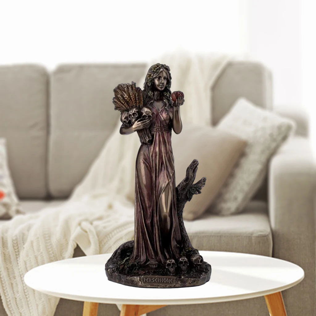Vintage Greek Goddess Statue Figurine Resin Artwork Sculpture with Antique Bronze Finish