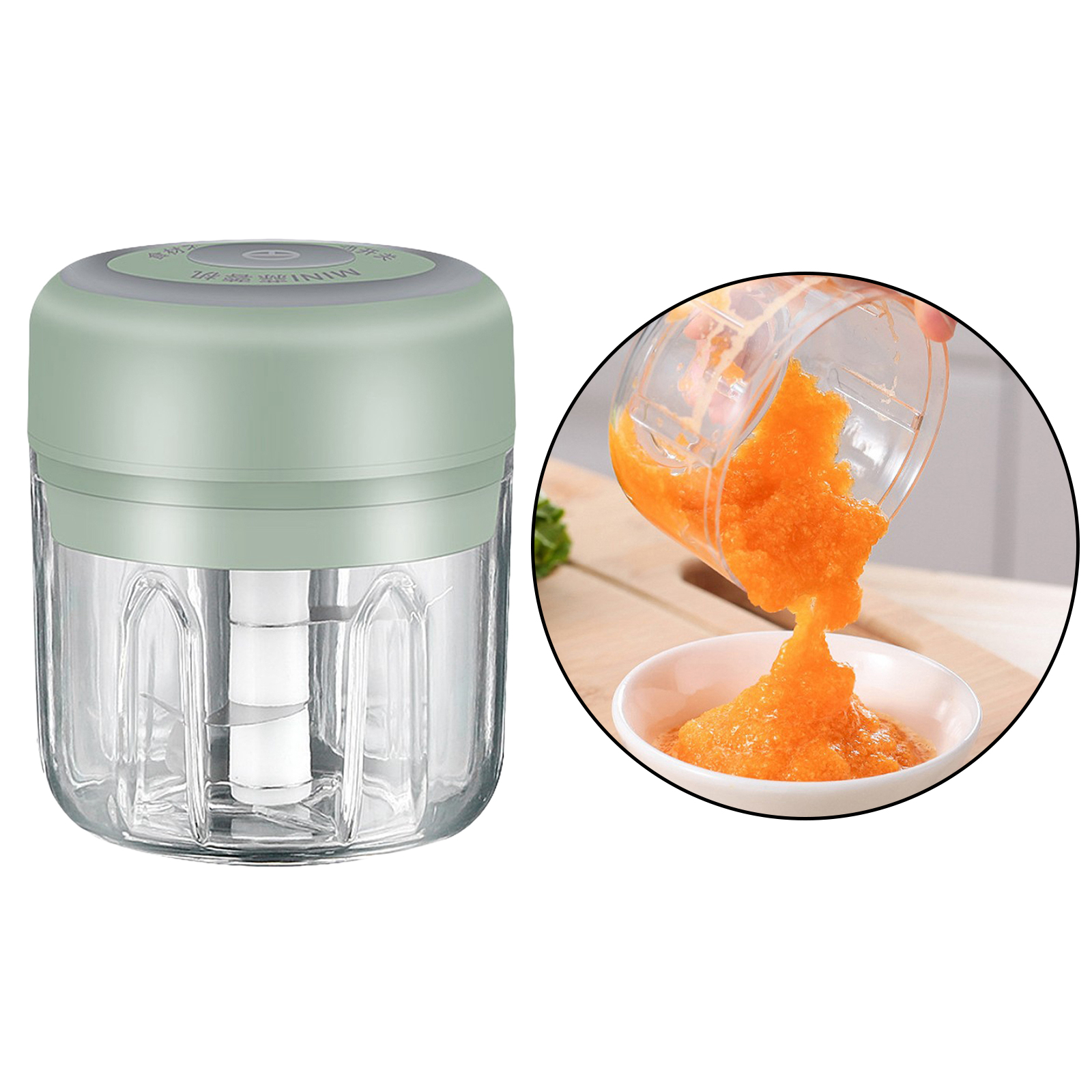 Compact Electric Food Garlic Crusher Meat Grinder Vegetable Chopper Mini Food Processor, 2 sizes Available