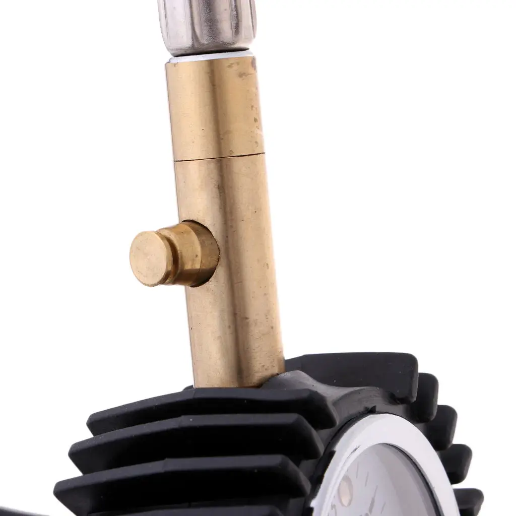 Pressure Gauge Dial Meter Tester With Flexible Hose & Air Release Valve Motorcycle Knee Pad Protector