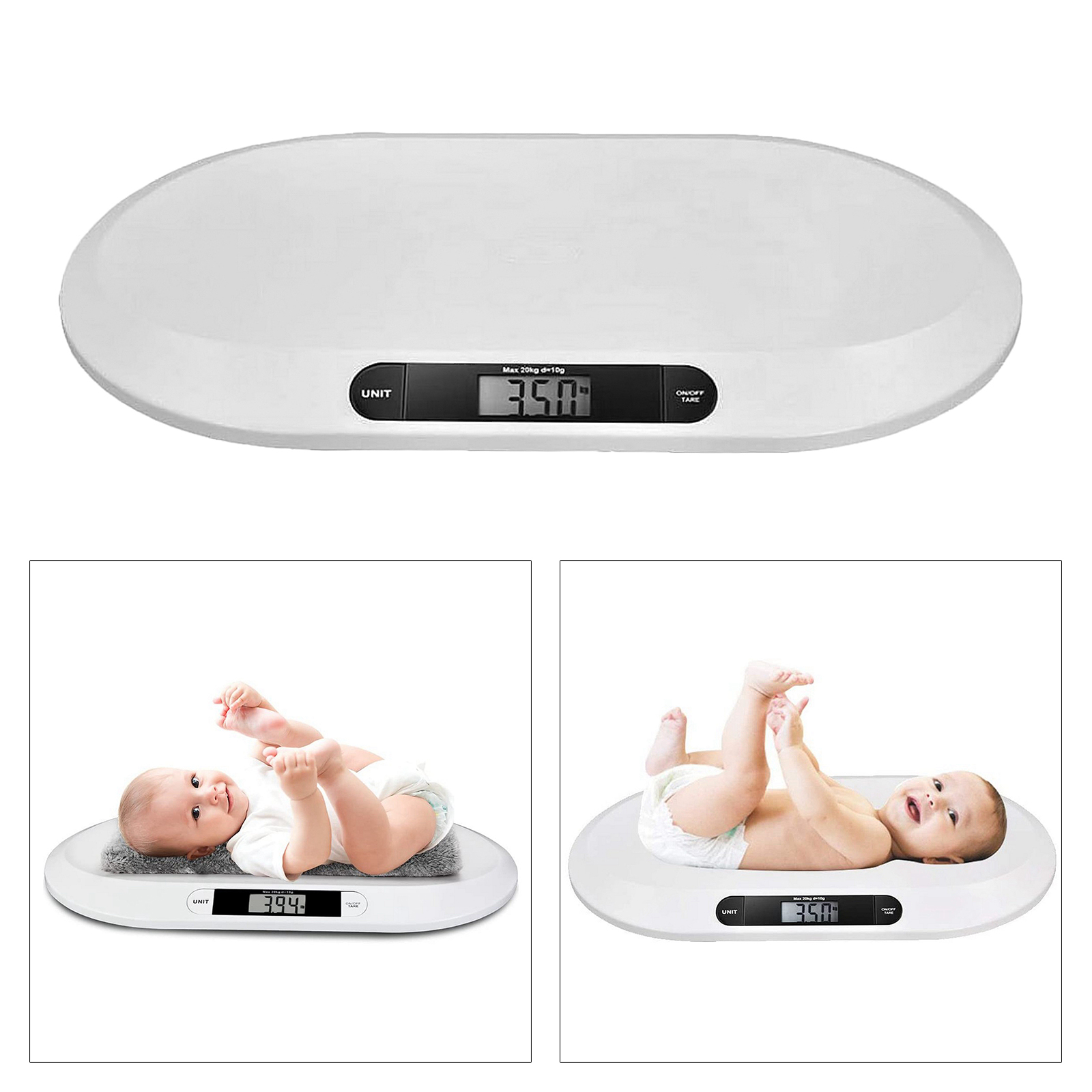Baby Scale Multi-Function Toddler Scale Baby Scale Digital Pet Scale Infant Scale LCD Backlight Weight (Max: 20kg )