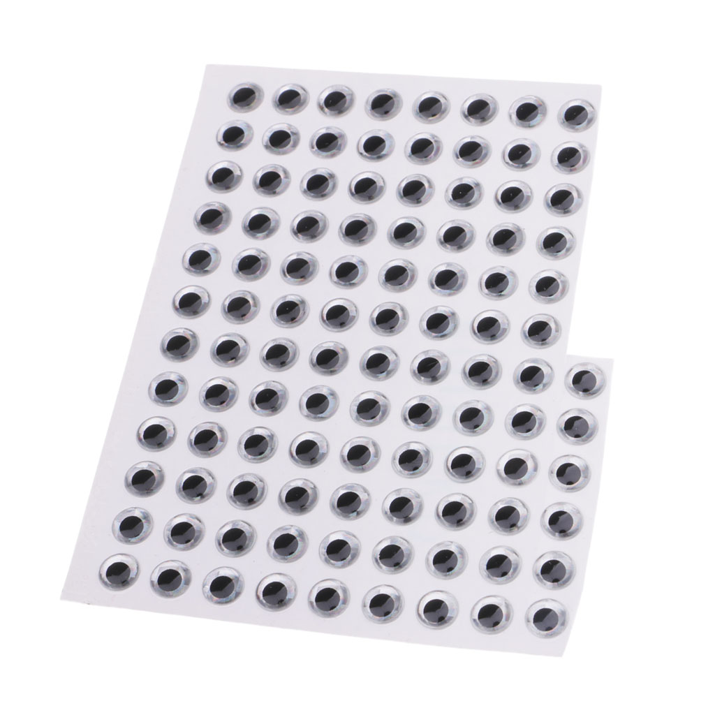100pcs Fishing Lure Eyes Holographic Self Adhesive Eyes 3D Fish Eye DIY Eye Made of epoxy material looks super real
