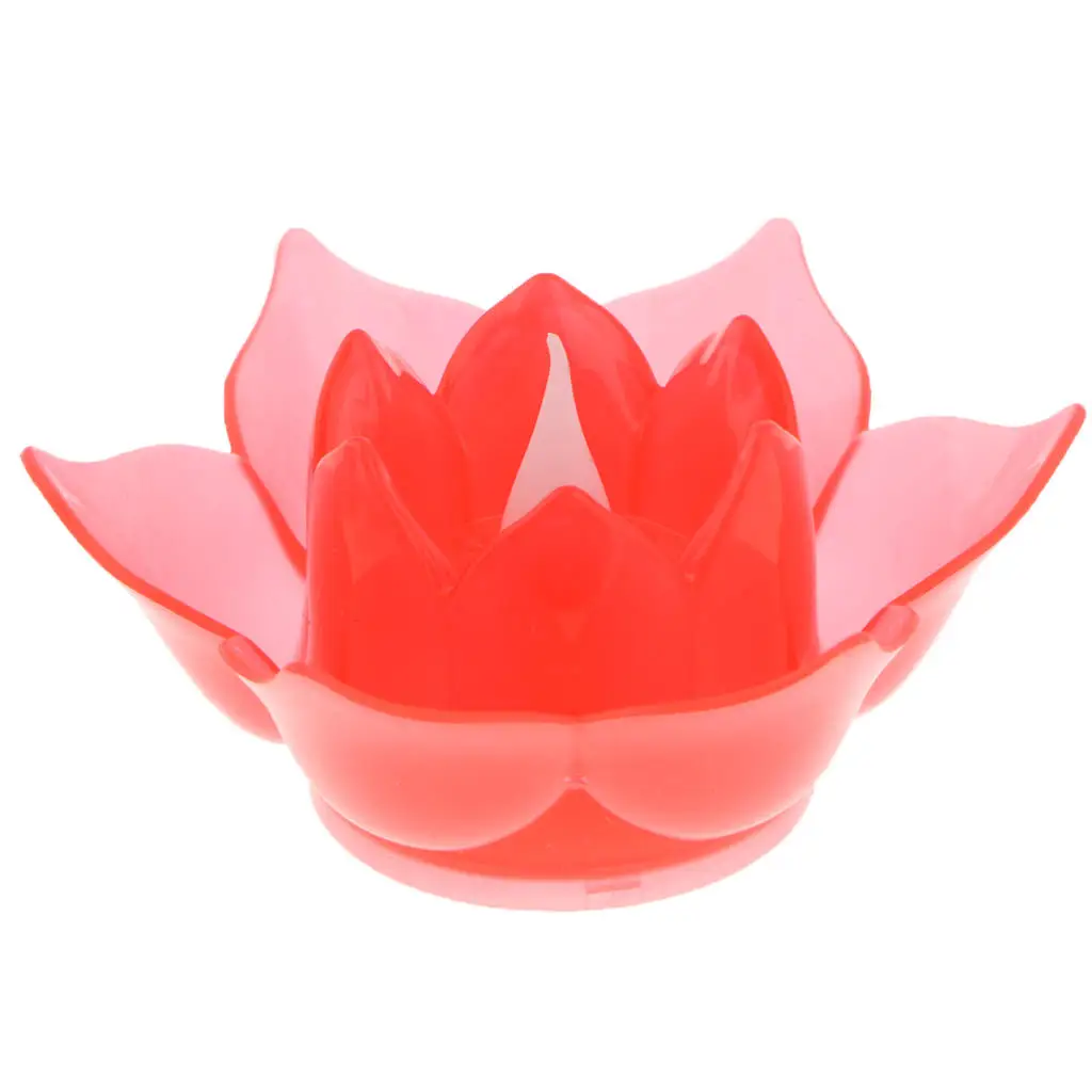 LED Lotus Lamp Floating Water Wishing Artificial Candle Light Electronic Candle for Party Temple Fair Decor