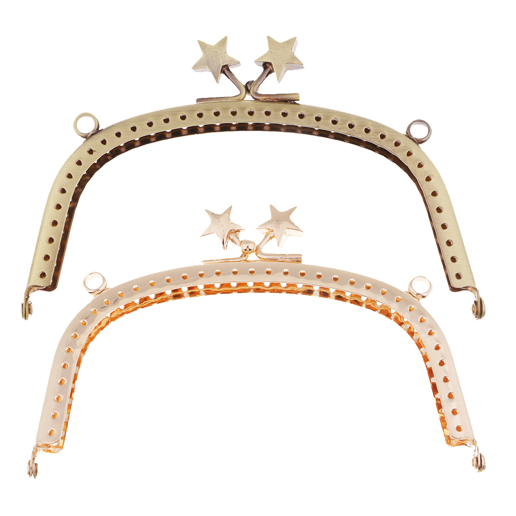 DIY Purse Handbag Handle Coin Bag Metal Star Shape Kiss Clasp Lock Frame for Crafts