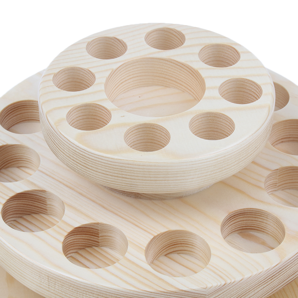39 Slots Rotating Essential Oils display holder Wooden Storage Organizer