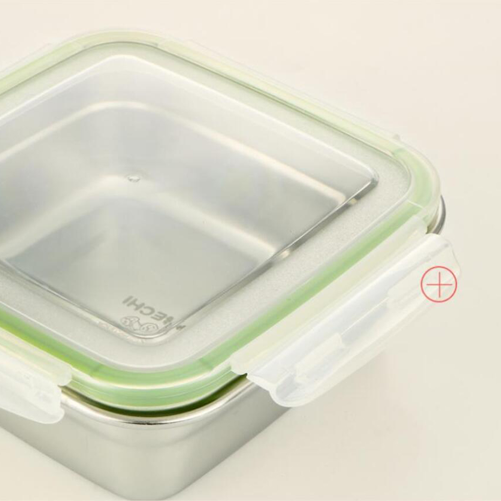 Large Square Stainless Steel Camping Vegetable Box BBQ Container Outdoor Keeping Food Warm Or