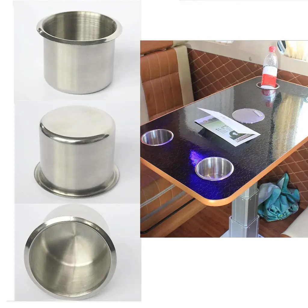 Stainless Steel Recessed Cup Drink Holder For Marine Boat RV Camper rust proof and corrosion protection Smooth surface