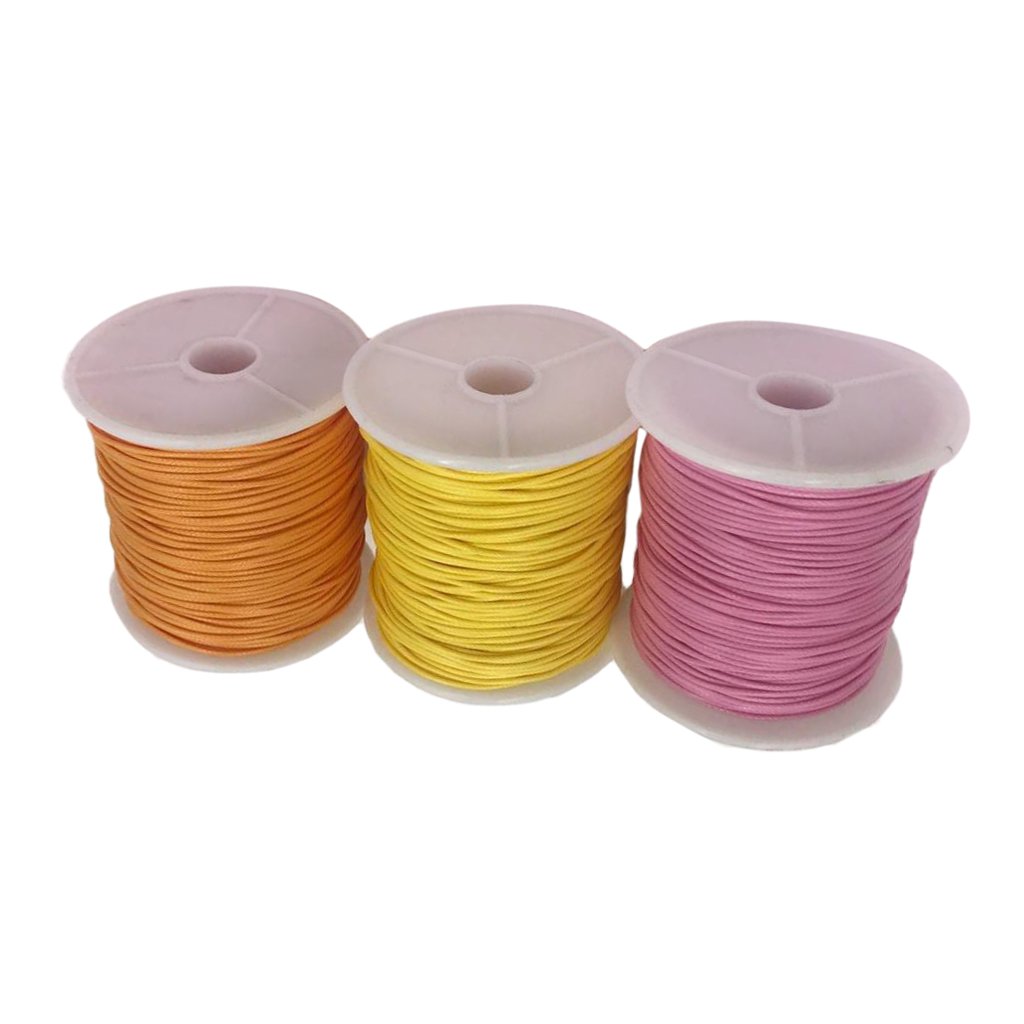3 Rolls of 80 Meters Waxed Nylon Cord String for DIY Jewelry Making Necklace Bracelet Earrings Thread for Handmade Crafts 1mm