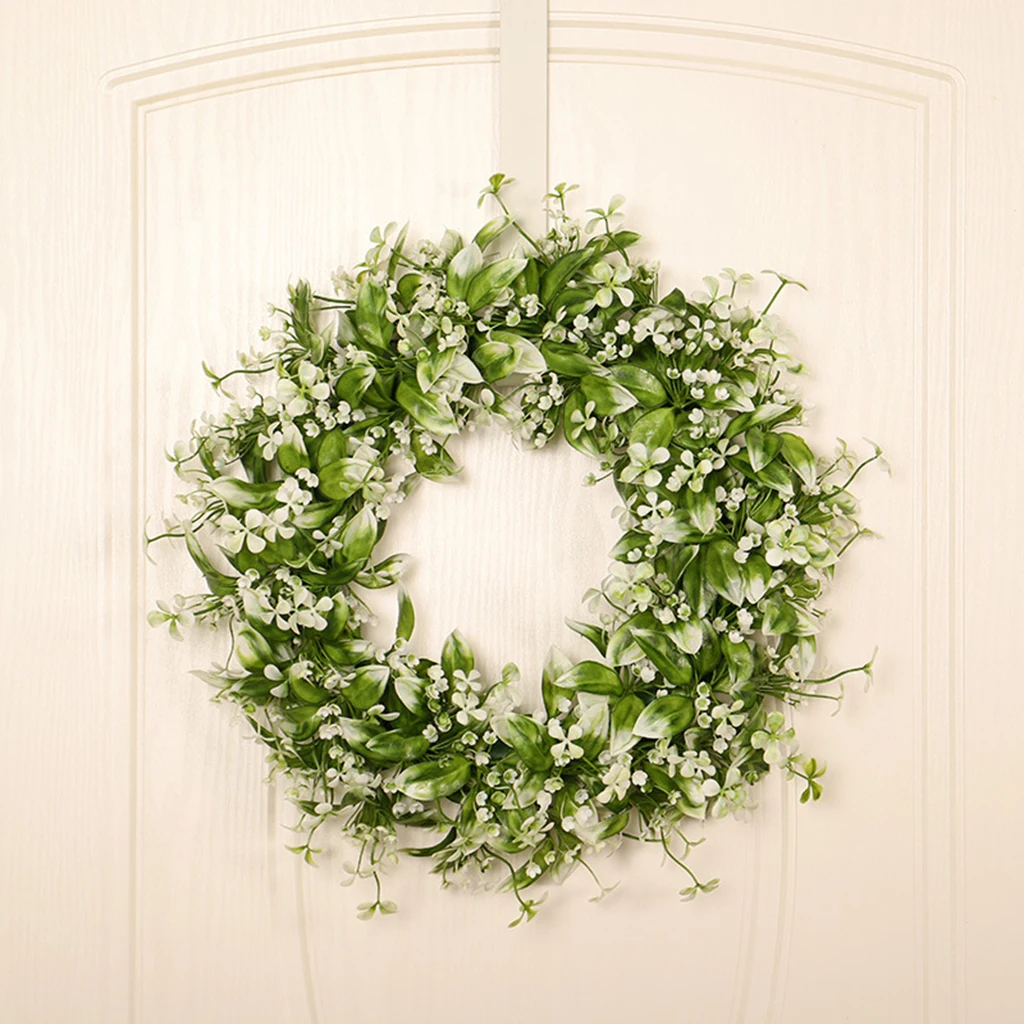 Large Round Simulated Greenery Wreath Garland Welcome Front Door Home Decor