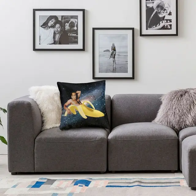 Nicolas Cage In A Banana Pillow Decorative Space Modern Cushion Cover  Velvet Pillowcase