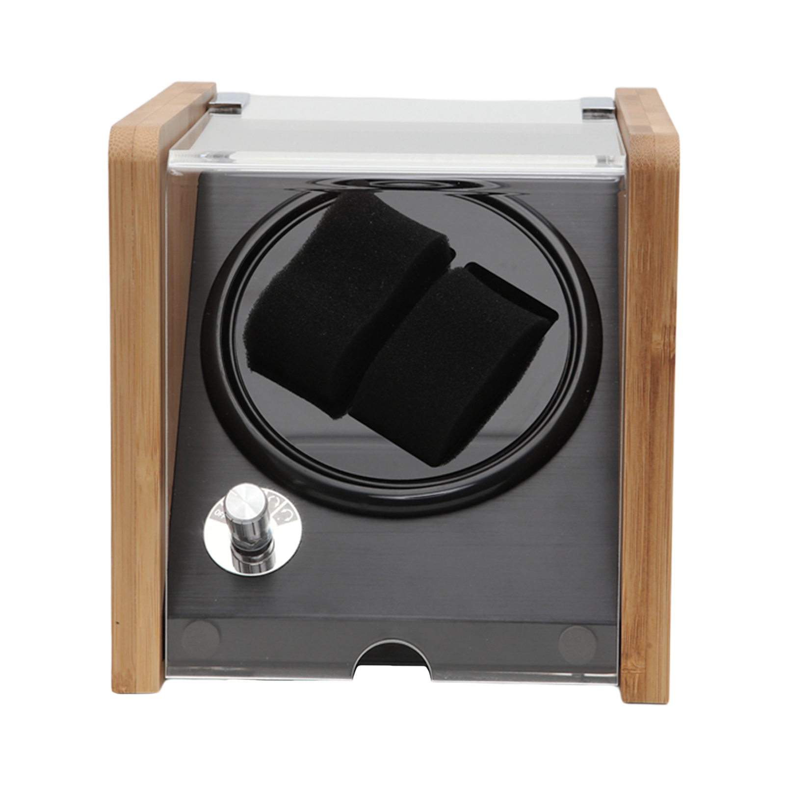 Double Watch Winder Watch & Transparent Cover for 2 Watch