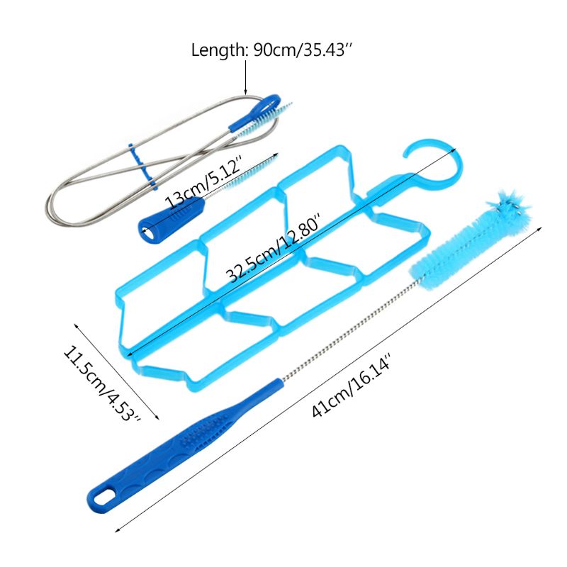 Kit Nettoyage Poche à Eau 4 En 1 - Brosses Pour Tube, Valve Et Réservoir, Portable