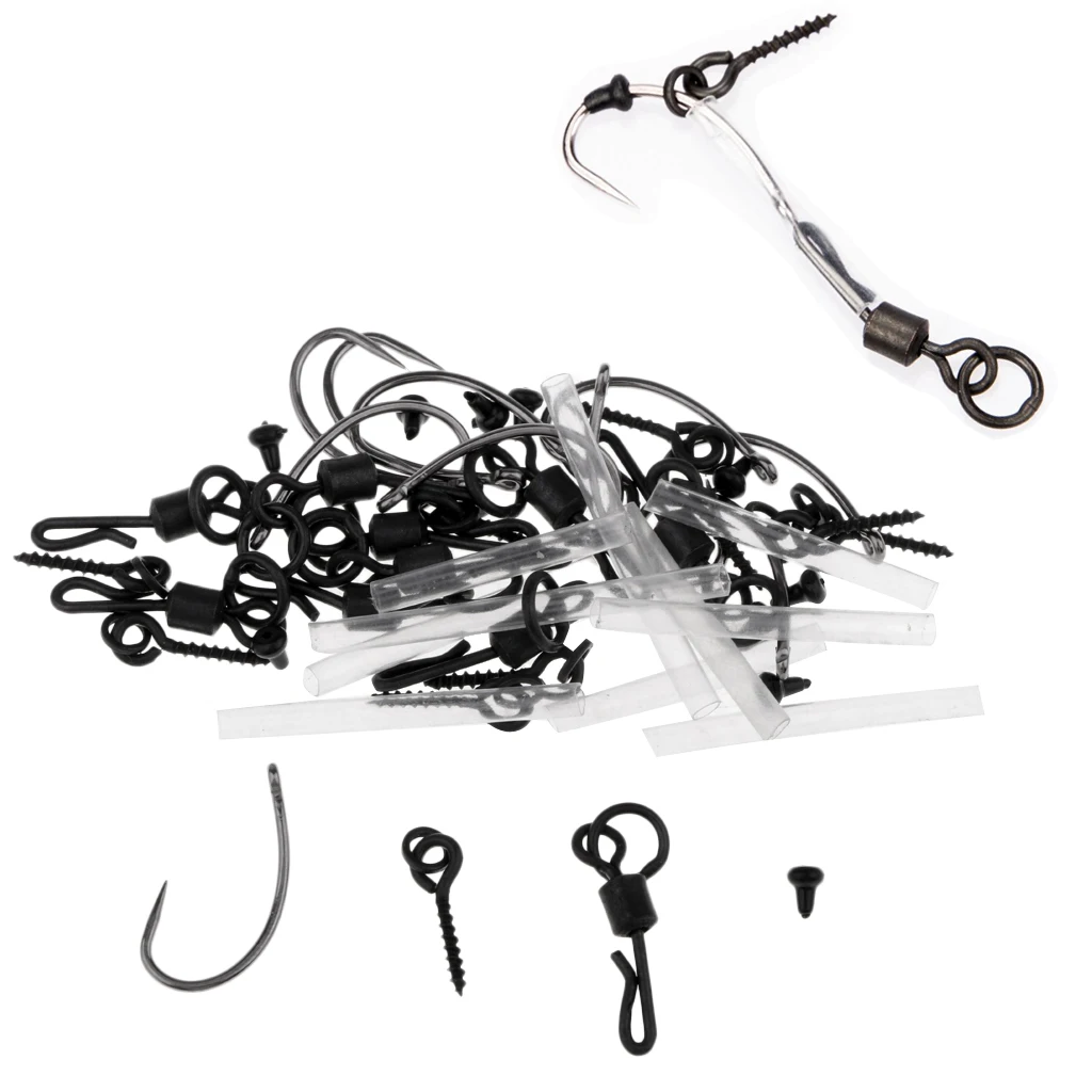 10 Ronnie Rigs Carp Fishing Rigs Barbless Hooks Spinner Rigs Fishing Apparel Fishing Accessories