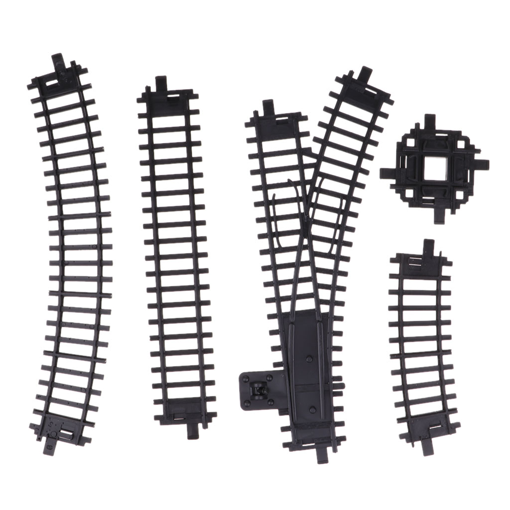 41Pcs 1:87 Plastic Model Train Tracks  Curves for Model Railroad Trains