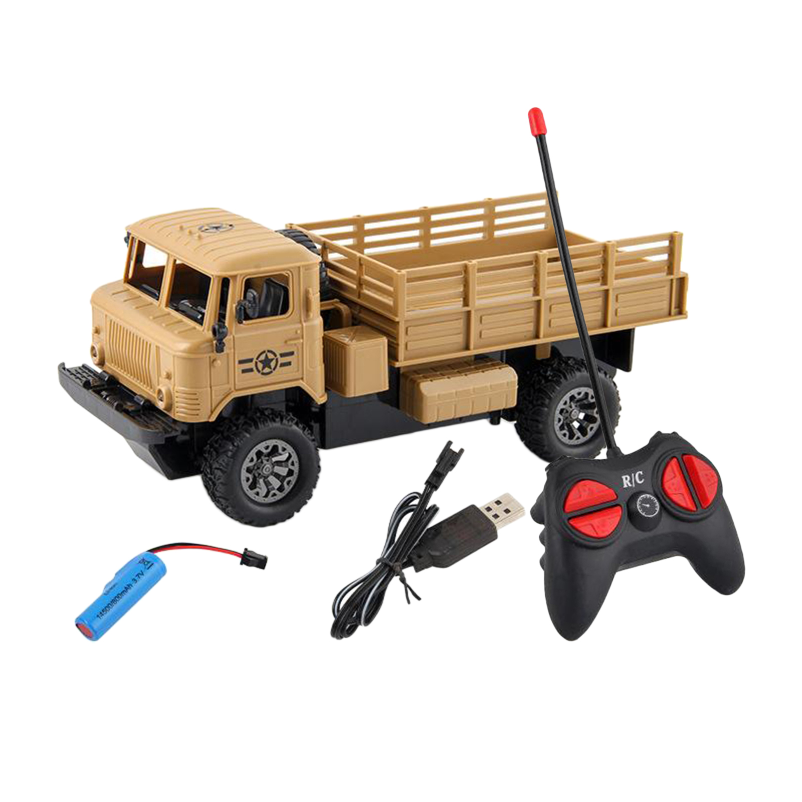 4CH RC Construction Truck LED Light Remote Control 4WD Off-Road Vehicle Toys